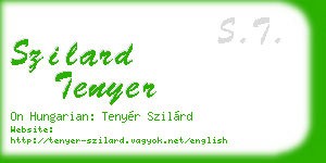 szilard tenyer business card