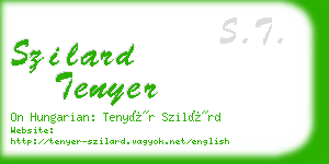 szilard tenyer business card